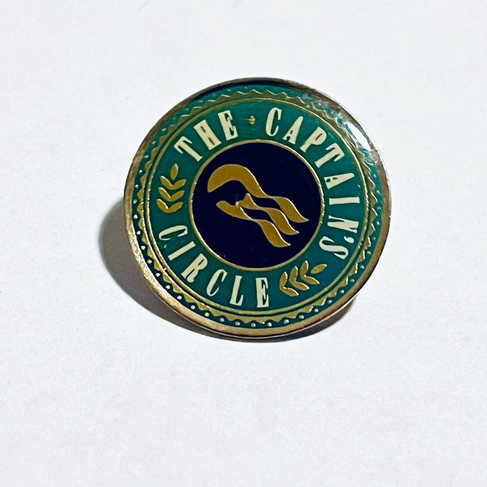 The Captain's Circle Enamel Pin, Vintage Pins